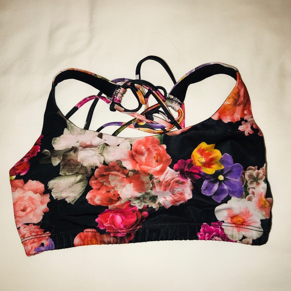 Onzie floral sports bra
